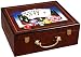 Glossy Wooden Poker Chip Case - Holds 650 Chips, 2 Decks of Playing Cards and Dice