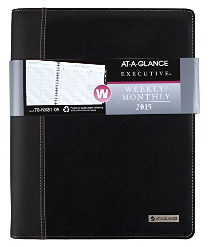 AT-A-GLANCE Executive Weekly and Monthly Appointment Book 2015, 8.25 x 10.88 Inch Page Size, Wirebound (70NX8105)