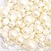 LOVEKITTY TM 750 pcs Cream Mixed Sizes Flat back Pearl Cabocho(sizes: 3mm-12mm)