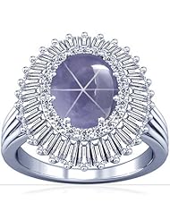 Platinum Oval Cut Blue Sapphire Fana Designer Ring
