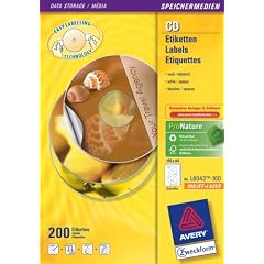 Avery Zweckform L6043-200 CD Etiketten 117mm matt Classic Size ILK