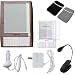 Ultimate Accessories Bundle for the eBook Reader Amazon Kindle (1st Generation): Smoke Silicone Skin Case Cover, Car Charger, Wall / Travel / AC Adapter Charger, Black LED Clip-on Travel Gooseneck Light, Soft Reversible Black / Gray Neoprene Sleeve Case, and a LCD Screen Protector / Guard with Microfiber Cleaning Cloth