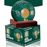 Steiner Sports Oakland Athletics Coasters with Game Field Dirt (Set of 4)