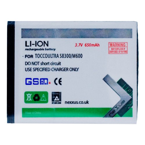 Nexxus Spare Mobile Phone Battery for Samsung S8300 Tocco Ultra, M600