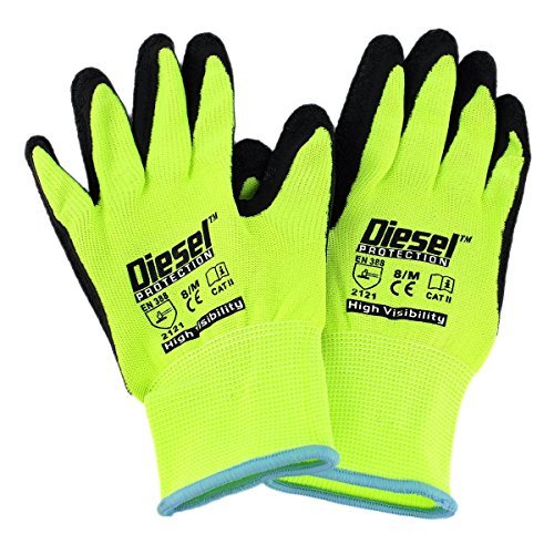 Medium/ 6 Pair, Garden Gloves Latex Coated Work Gloves