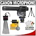 Canon DM-100 Directional Stereo Microphone + Mini Spudz & Cleaning Kit - for Canon VIXIA HF G10, M30, HF M31, HF M300, HF M40, HF M41, HF M400, HF S10, HF S11, HF S20, HF S21, HF S30, HF S100 & HF S200 Camcorders