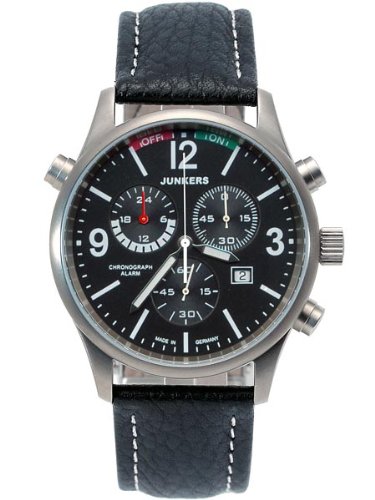 Junkers  G-38  Alarm, Chronograph Titanium Watch 6296-2