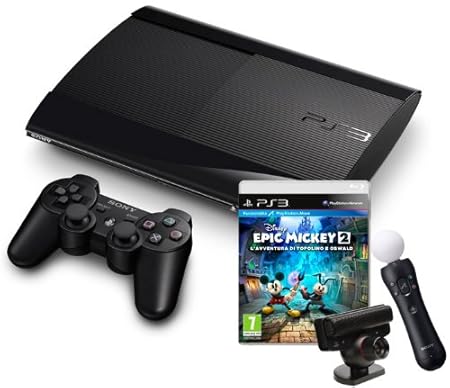 PlayStation 3 - Console 12 GB [M Chassis] con Epic Mickey 2 e Sensore Move [Bundle]