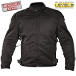 Xelement Mens Black Mesh Padded with...