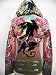 CRISTIAN AUDIGIER JUNIORS panther FLOCKED HOODIE SHIRT NWT SATIN LINED OLIVE Size (Women's) M