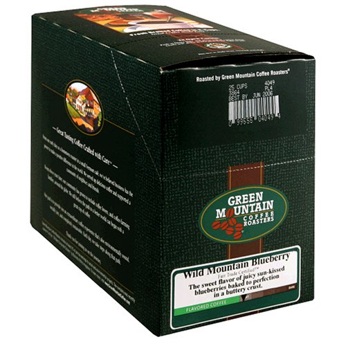 Buy Now at Amazon.com: Green Mountain Coffee Fair Trade Wild Mountain Blueberry, K-Cups For Keurig Brewers, 25-Count Boxes (Pack Of 2)