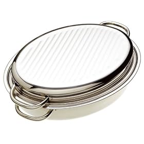 Kitchen Craft Stainless Steel Oval Roaster 34cm