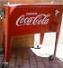 DRINK COCA-COLA Giant 18 White OLD TIME Vinyl Sticker/Decal (Shown on old referbished cooler)