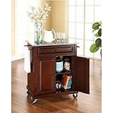 Crosley Furniture Solid Granite Top Portable Kitchen Cart/Island in Vintage ....