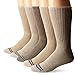 Nautica Men's 5 Pack Core Sport Crew Socks, Khaki Assorted, Sock Size:10-13/Shoe Size: 6-12