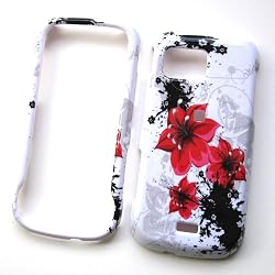 Samsung Mythic A897 AT&T Snap-on Protector Hard Case Image Cover Artistic Red Flowers