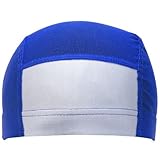 アスナロ（帽子・キャップ） 水泳帽 子供 スイムキャップ 男女兼用 名前札付 メッシュ キャップL ブルー