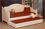 BEAUTIFUL DAY BED W. TRUNDLE IN ANTIQUE WHITE FINISH