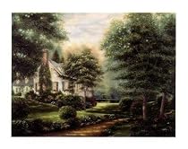 Mendam House, Cottage Art Poster Print, 10x8