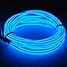TDLTEK Sound Activated Neon Glowing Strobing Electroluminescent Wire/El Wire, Blue 9ft