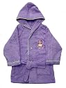 Bright Bots Bathrobe with Hood in Mauve Cotton Terry Towelling size Small upto 2 years.