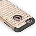 iPhone 6S Plus Case, iPhone 6 Plus Case, Elegant Choise Hybrid [Dual Layer] Armor Studded Rhinestone Crystal Bling Case Cover for (5.5 inch) iPhone 6S Plus/iPhone 6 Plus (A Rose Gold+Black)