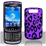 Purple with Black Leopard Animal Pattern Snap on Hard Skin Shell Protector  ....