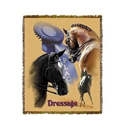 Horse Dressage Throw Blanket