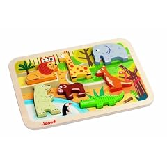 Janod 4507022 - Formen-Puzzle Zootiere