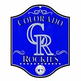 MLB Colorado Rockies 11-by-13 Wood Sign