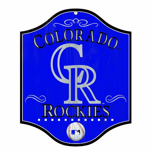 MLB Colorado Rockies 11-by-13 Wood Sign