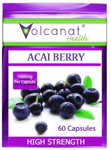 60 Acai Berry 1000mg Capsules - Weight Management - by Volcanat Health® FREE 1ST CLASS FAST POSTAGE + Weightloss Advice