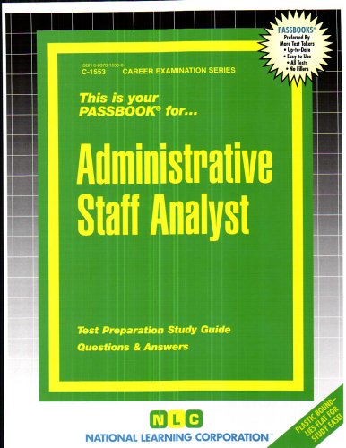 Administrative Staff Analyst(Passbooks) (Career Examination Passbooks)