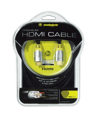 Snakebyte High Speed HDMI Cable (6.5 feet/2 meters) Supports 3D and Audio Return Channel