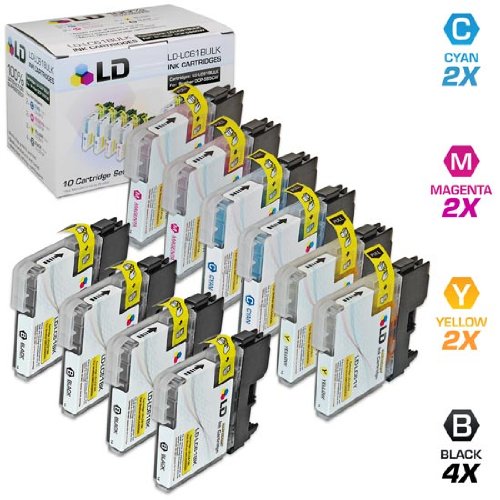 LD © Brother Compatible LC61 Bulk Set of 10 