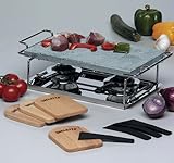 Gourmet-Grill 66510 mit Steinplatte 32x19 cm, Rechaud, Gestell und Pastenbrenner