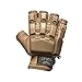Valken Half Finger Plastic Back Gloves, Tan, X-Large/XX-Large