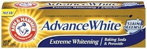 Arm & Hammer Advanced White Toothpaste, Dental Baking Soda & Peroxide, 4.3-Ounce Tubes,  Packaging May Vary, (Pack of 6)