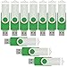VICFUN 10 Pack 8GB USB Flash Drives USB 2.0 8GB USB Memory Stick Pen Drive Green