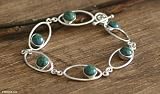 Chrysocolla bracelet, 'Orbits'