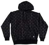 Famous Stars and Straps Star Quilted Men's Hooded Zip Sweatshirt - Black