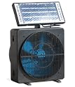 Solar Powered Fan for Room, or Desk Can Mount in Window Room Ventilator with Adjustable Solar Panel