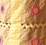 ShalinCraft Lampshades Multicolored Applique Embroidered Fabric Indian-Style (clamp150)
