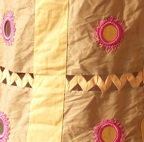 ShalinCraft Lampshades Multicolored Applique Embroidered Fabric Indian-Style (clamp150)