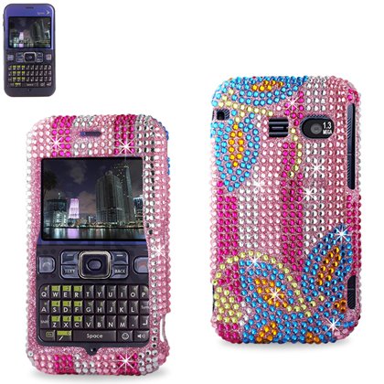 Fashionable Perfect Fit Hard Diamante Protector Skin Cover (Faceplate/Snap On) Full Rhinestones Diamond Bling for Sanyo SCP-2700 Sprint - Flower