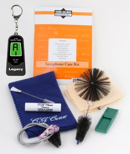 Conn-Selmer Saxophone Care and Maintenance Kit with Bonus Keychain Instrument Tuner