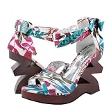 51XYsLA9aPL. SL160  Zayne03 Wooden Zig Zag Wedge Sandal FUCHSIA