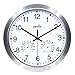 Hippih 12 Inch Silent Non-ticking Wall Clock- Metal Frame Glass Cover