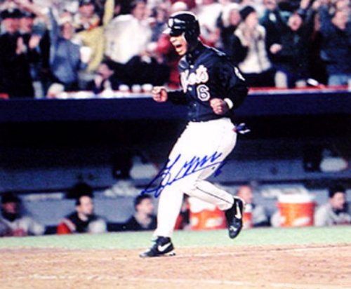 Steiner Sports MLB Melvin Mora Mets Crossing the Plate Autographed 8-by-10-Inch Photograph