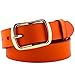 KaLeido Women's Polished Metal copper buckle Leather Belt